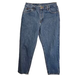 Riders Jeans Womens Size 12 Blue High Rise 100% Cotton Tapered Classic Normcore